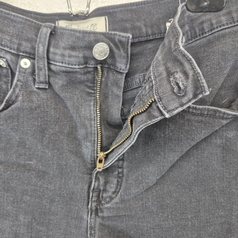 Madewell High Rise Denim Shorts Womens 27 Charcoal Black Cut-Off Stretch - Picture 7 of 7